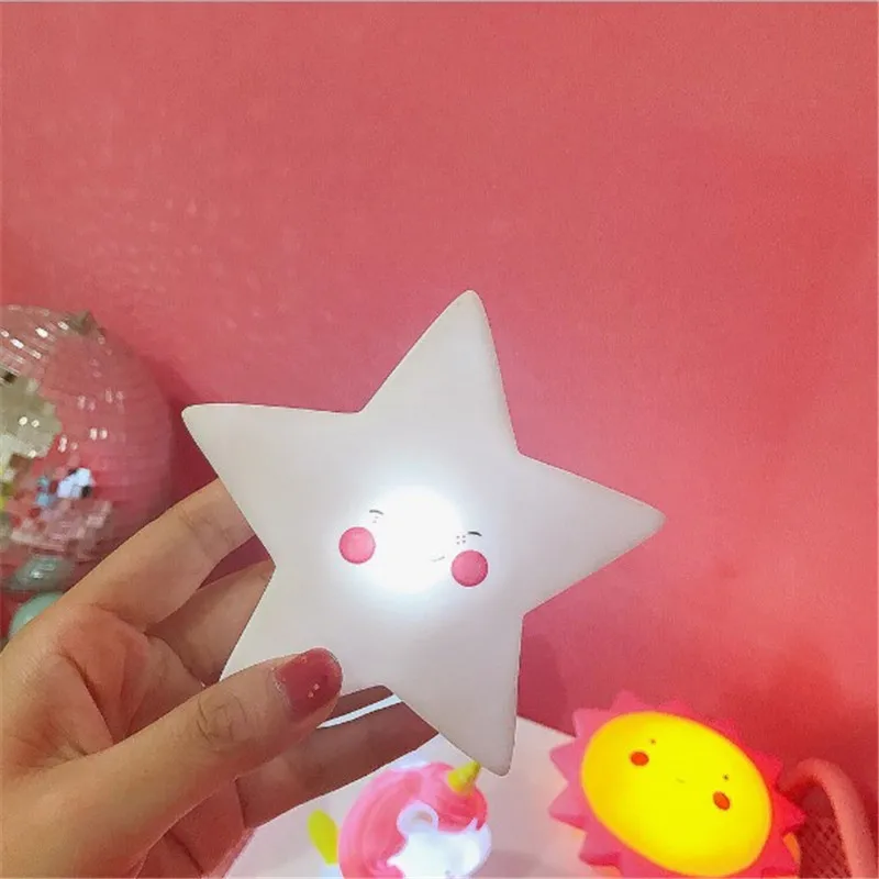 LED Night lamp decorate desk light battery dream cute Five-pointed Star Unicorn holiday creative light for baby bedroom luminar