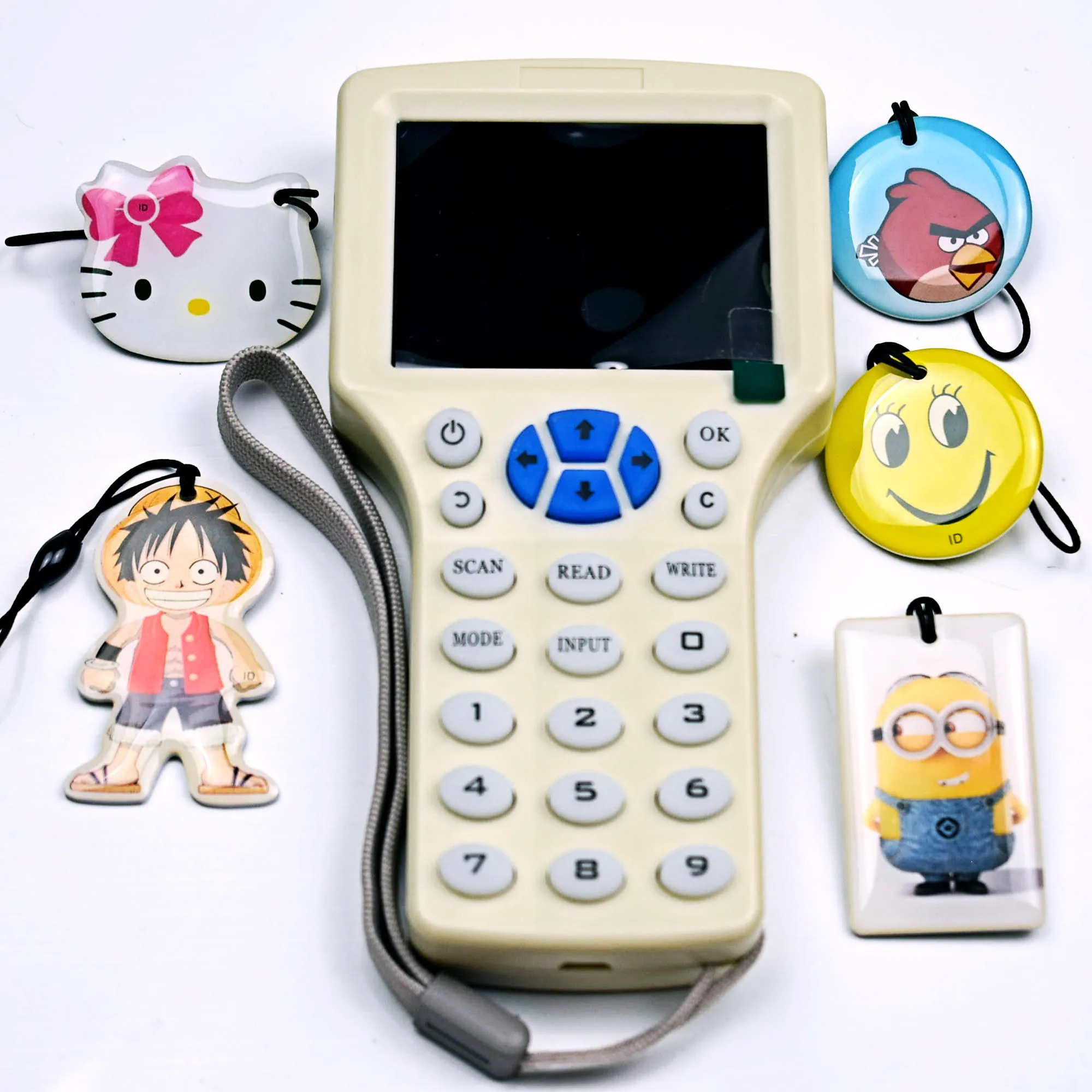 

English 10 Frequency RFID NFC Encrypted Copier Reader Writer Cloner+5pcs 125khz EM4305 Writable Epoxy Keyfobs