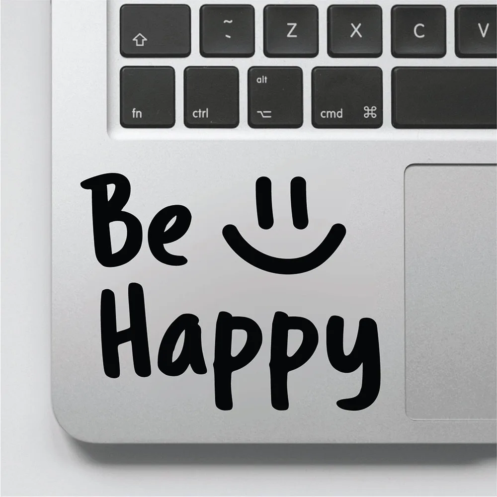 

Be Happy наклейка положительные цитаты виниловые настенные наклейки на свет для ноутбука переключатель мотивационные слова художественные на...