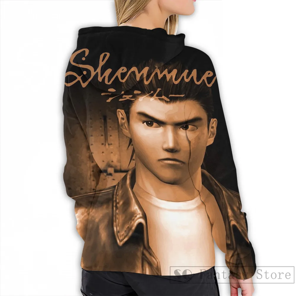 Мужские толстовки, свитшоты для женщин funny Shenmue(Ryo Portrait) с принтом Повседневная Толстовка с капюшоном Streatwear
