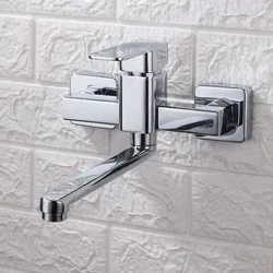 High quality all copper black wall kitchen faucet hot and cold sink washing basin washing basin rotating dark mounted basin fauc