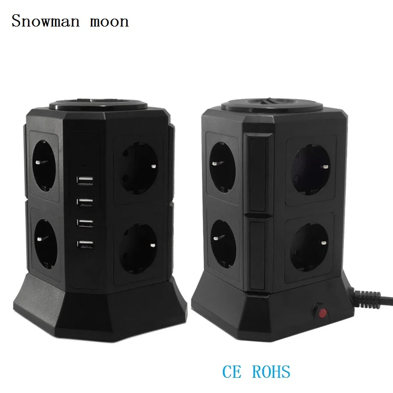 

Удлинитель на 12 розеток, USB, 2 м, с защитой от скачков напряжения