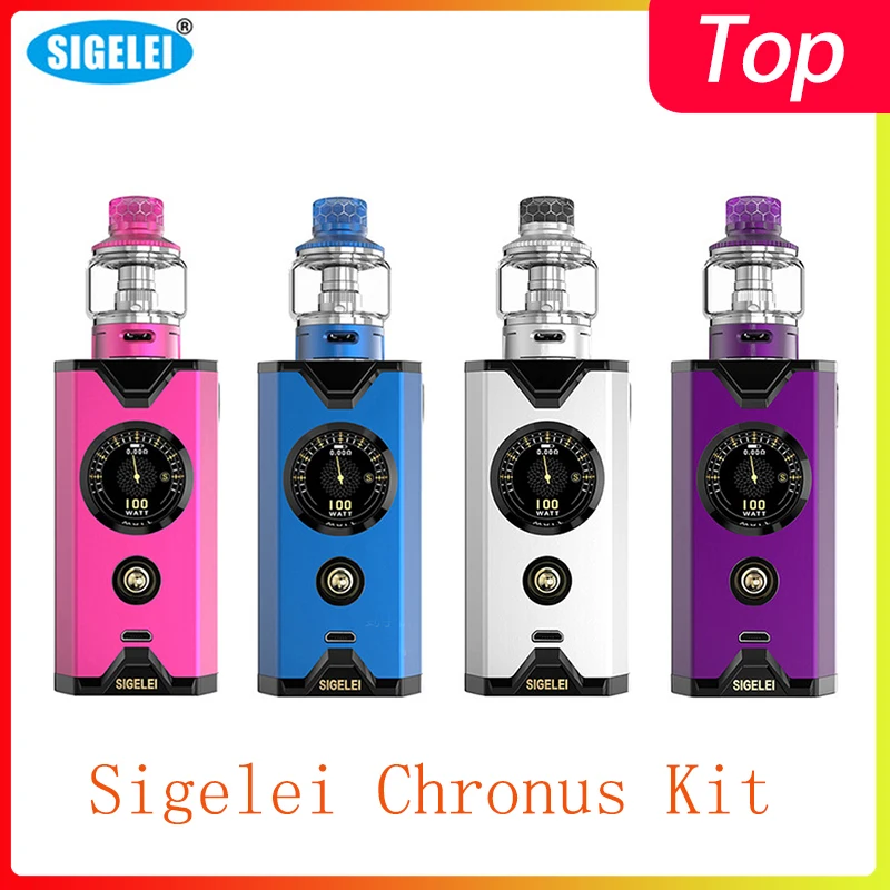

Clearence Sigelei Chronus Kit powered by 18650 battery with TFT screen 510 connection Electronic cigarrete Vape kit