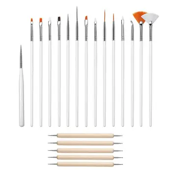 

20PCS Nail Art Design Dotting Painting Drawing Polish Brush Pen Tools,Nail Brushes,Nail Art Brush Kit