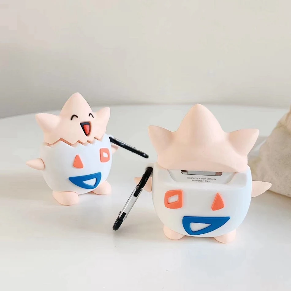 Чехол для наушников с 3D динозавром для Airpods 2, чехол с милыми покров на ягодицы для Apple Air pods, чехол, силиконовые наушники с собаками, рыбками, аксессуары, коробка