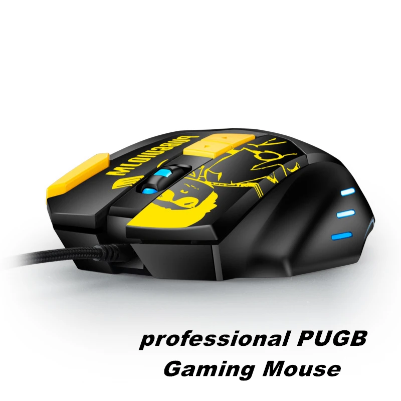 yellow NEO STAR Проводная 8D PUGB игровая мышь с 8 кнопками геймерская мышь 800-4800 dpi оптическая RGB светодиодный USB компьютерная мышь для ПК ноутбука - Цвет: yellow