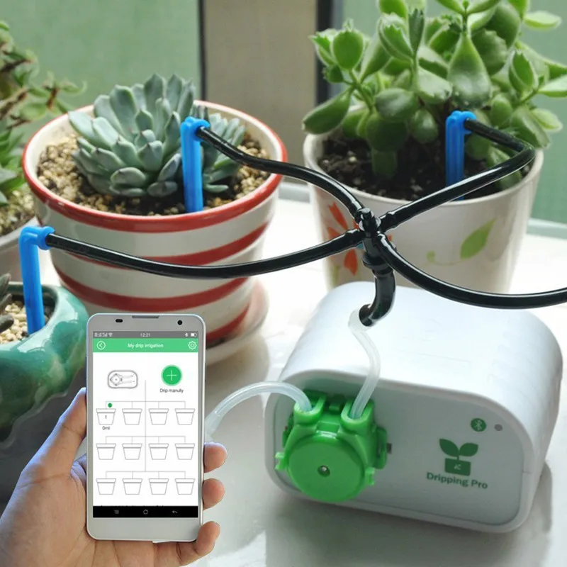 

Mobile Phone Control Intelligent Garden Automatic Watering Flower Device Succulents Drip Irrigation Tool Water Pump Timer System