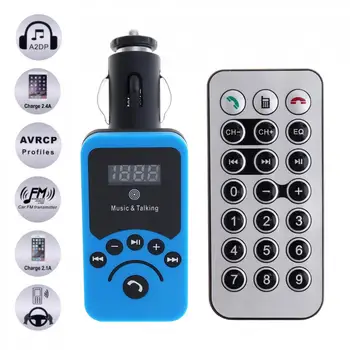 

Car LCD Blue Bluetooth MP3 Music Player Kit Auto Radio Player Hands-free FM Transmitter with Remote Control
