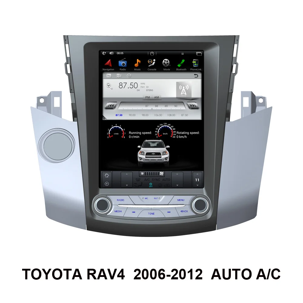 Автомобильный мультимедийный плеер на Android с GPS-навигацией для TOYOTA RAV4 2006-2012
