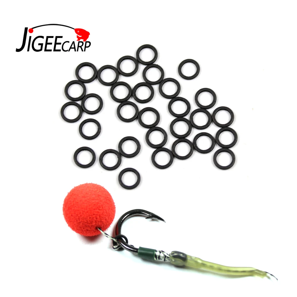 

JIGEECARP 100Pcs Carp Fishing Flat Mini Rig Ring Combi Rig Pop up Rig Rings Carp Fishing Accessories Matt Black 2mm 2.5mm 3.1mm