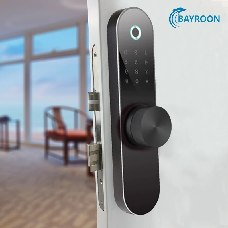 Отпечаток пальца смарт-карта цифровой код электронный дверной замок Bluetooth TTLock приложение Домашняя безопасность врезной ключ биометрические замки