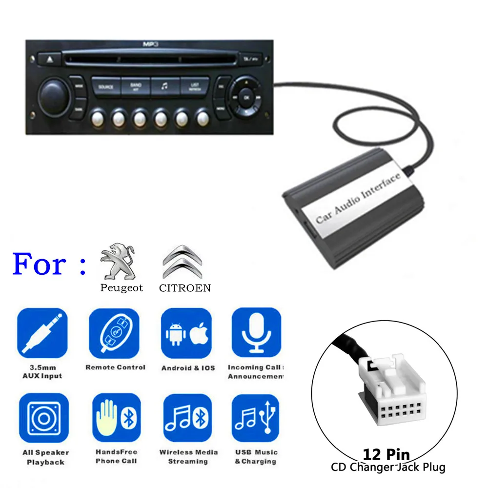 DOXINGYE USB AUX Bluetooth автомобильное радио цифровой CD адаптер для автомобиля MP3 плеер