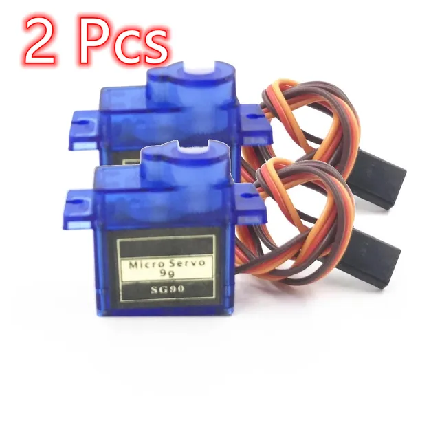 2 Pcs SG90 9G Micro Mini Servos SG90 Servo for RC 250 450 Helicoper Airplane Car ship Boat Robot MG90S 1
