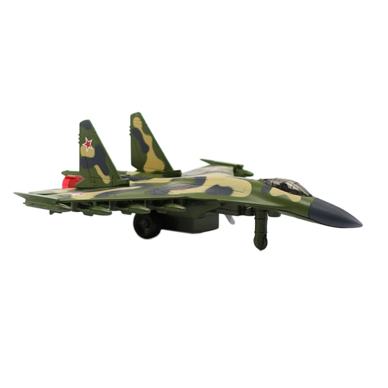 Acousto Optic оттяните модель сплава моделирования истребитель детская игрушка подарок - Цвет: Green