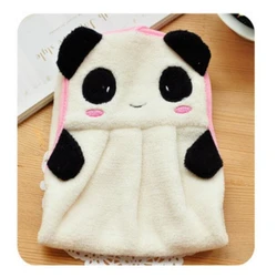 1PC Hanging Towel Cartoon Coral Velvet Cute Animal Soft Plush Microfiber Hand Towels Bathroom Kitchens Wipe Cleaning Cloth