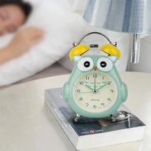 Réveil créatif en forme de hibou, horloge en forme de dessin animé mignon, décor de chambre à coucher pour la maison, réveil de répétition pour les étudiants, cadeau de noël