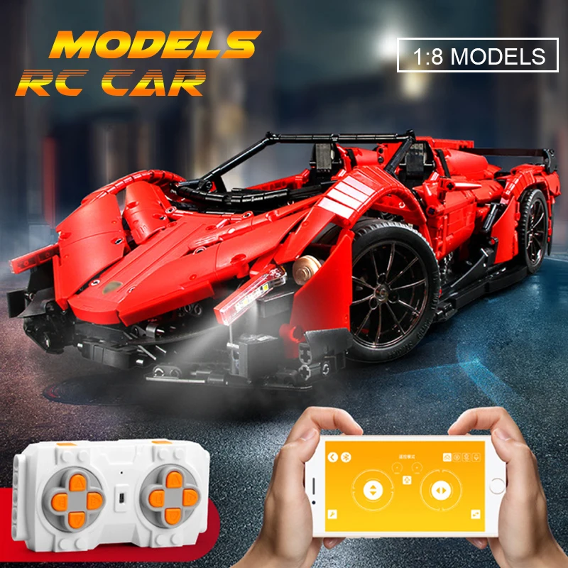 2538 шт. спортивный RC автомобиль Technic the Veneno Roadster строительные блоки моторы Мощный