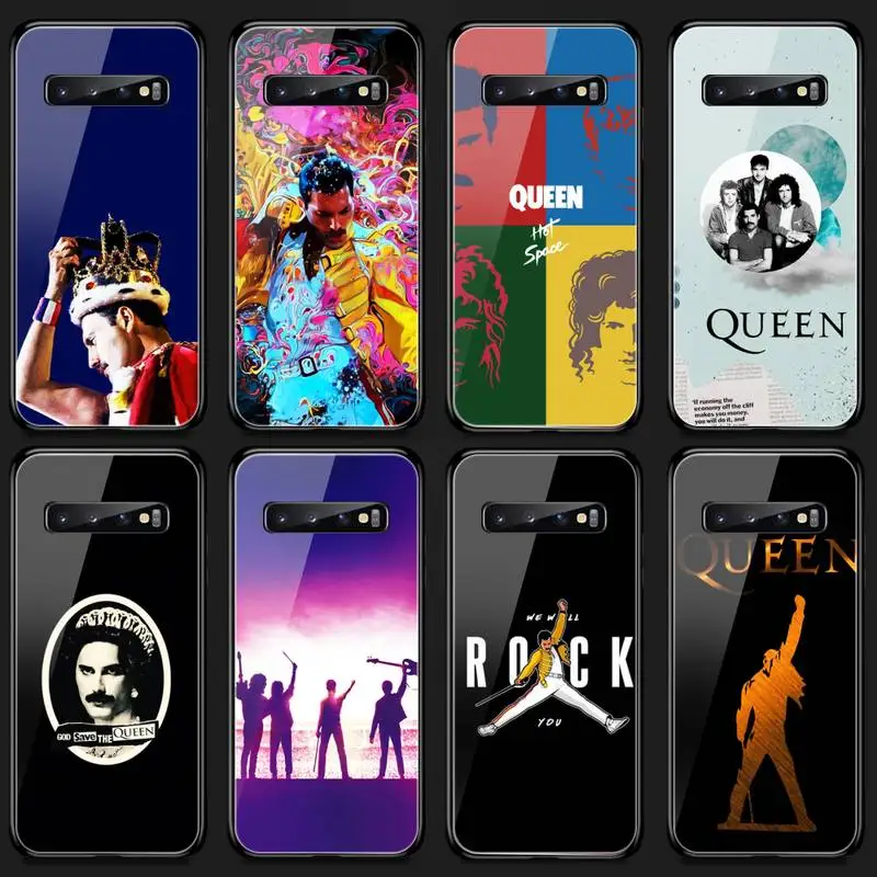 Freddie Mercury Queen чехол для телефона из закаленного стекла Samsung S20 Plus S7 S8 S9 S10E Note 8 9 10 A7 2018