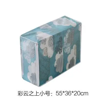 Нетканый тканевый складной ящик для хранения грязной одежды для сбора чехол на молнии для игрушек стеганая коробка для хранения прозрачный оконный Органайзер - Цвет: 55x36x20cm A