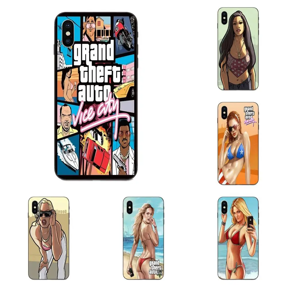 Soft Cute Skin For Apple iPhone 4 4S 5 5S SE 6 6S 7 8 Plus X XS Max XR Candy Suxxx Gta Vice City Sexy Girl | Мобильные телефоны и