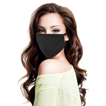 

In Stock 5pcs Black Mouth Unisex Cotton Face Anime For Cycling Camp Mouth-muffle Washable Reusable Face Health Care