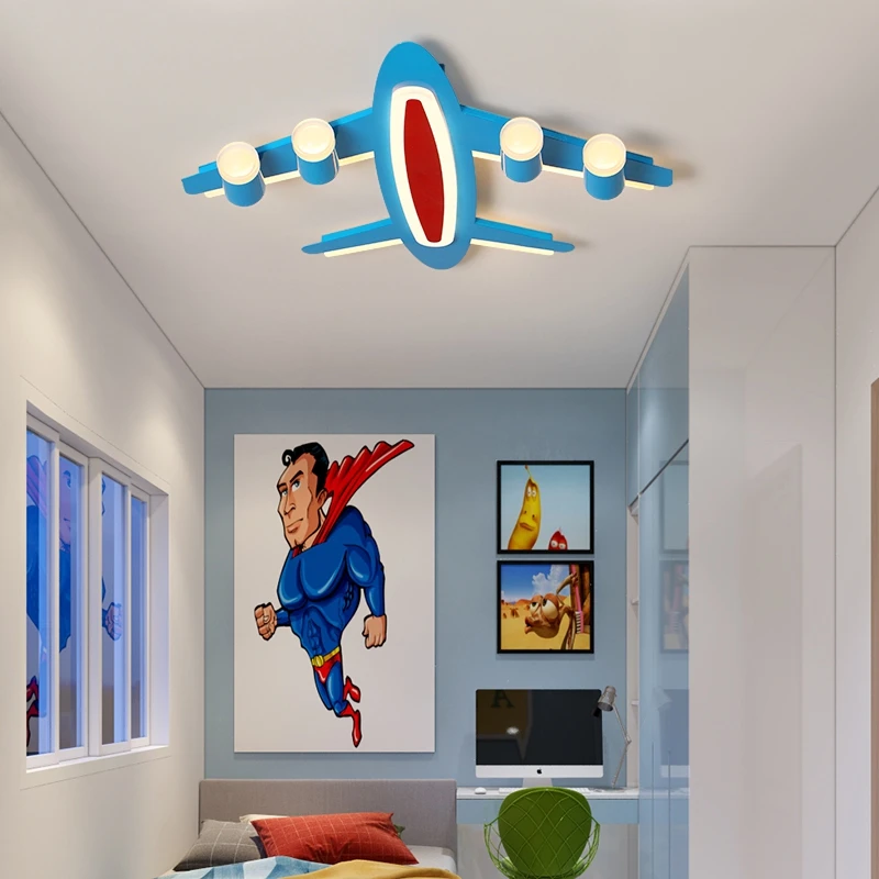 Светодиодная люстра в виде самолета для детской комнаты 220 В переменного тока |