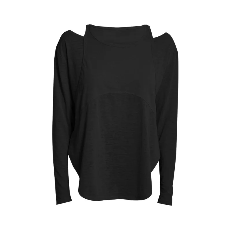 thumbnail image 1 of MINDYGOO, chaqueta holgada de fábrica con logotipo personalizado de alta calidad, traje de Yoga para correr ajustado de manga larga rápida de gran tamaño, 1 of 5