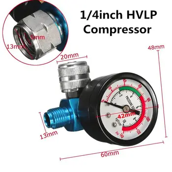 

Spray Air Pressure Regulator Paint 1/4inch HVLP Kit 0-140PSI Stainless Steel