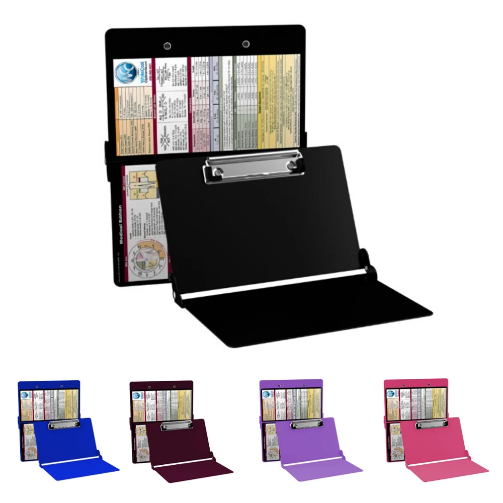 Portapapeles de aleación de aluminio A4, edición de lactancia, plegable, con Material de referencia rápido, organizador de archivos, papelería