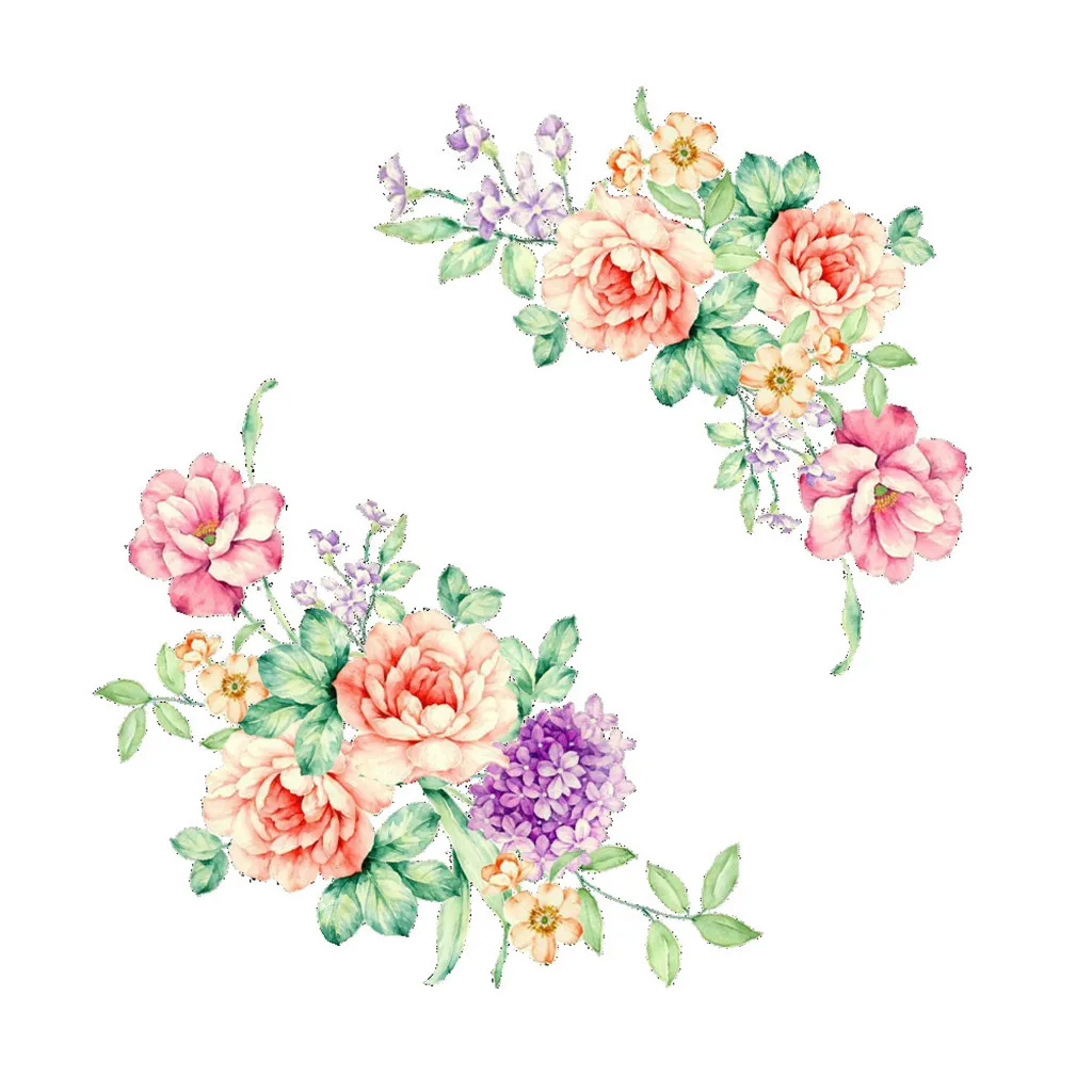 1pcs Creative Refrigerator Colorful Flowers Sticker Pattern Peony Fridge Stickers Home Decoration Kitchen Wall Sticker