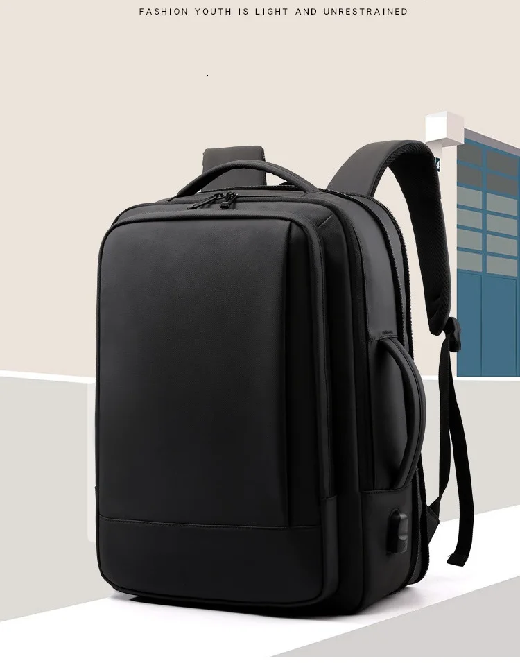 Черный Многофункциональный компьютерный рюкзак водонепроницаемые Рюкзаки для ноутбуков мужские 15,6 дюймов для путешествий на открытом воздухе мужской рюкзак нейлоновая большая сумка