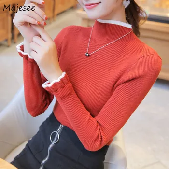 

Sweaters Women Striped Turtleneck Slim Elegant Ladies Casual High Quality Soft Knitted Winter Warm All-match Womens Clothing New
