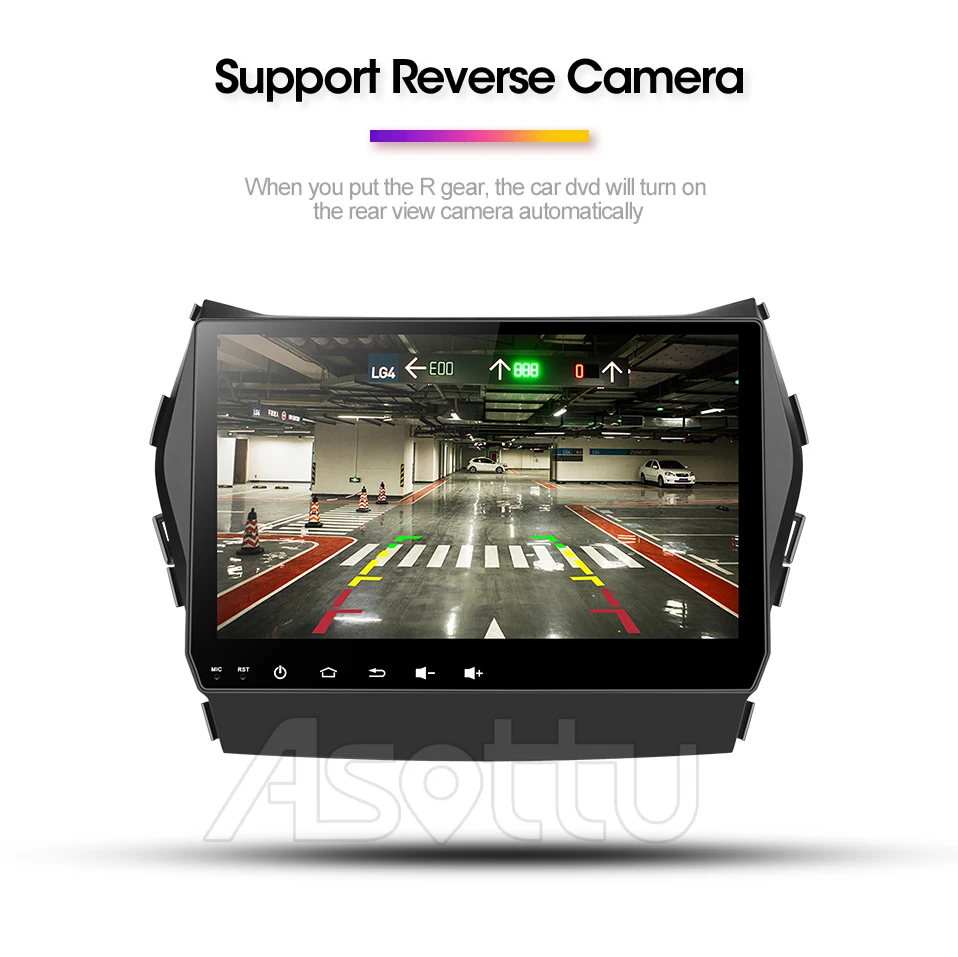 Excellent Asottu CIX459060 Android PX30  9.0 car dvd gps video radio player 1 din for Hyundai IX45 Santa fe 2013 car navigaton unit 12