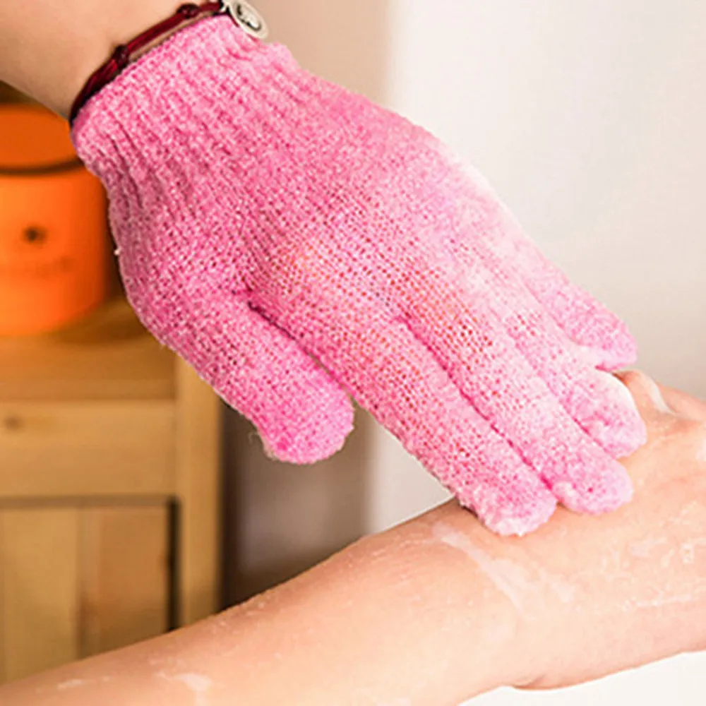 1 пара рукавицы для душа отшелушивающие для лица спа перчатки для ванны Пена Ванна скольжения Горячая Высокое качество Товары для ванной комнаты щета для тели T2