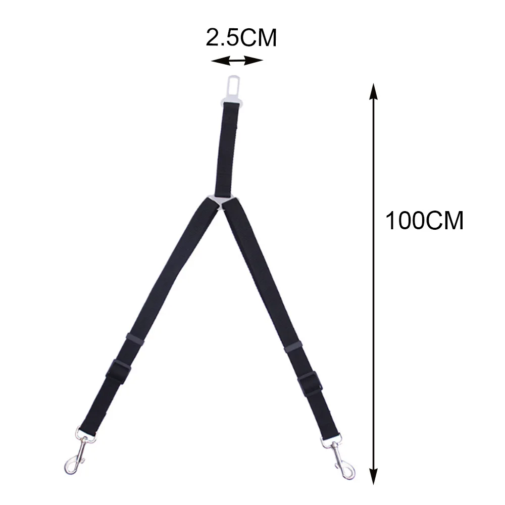 Travel Double Head Adjustable Dog Car Safety Belt Pet Leash Restraint Leads Harness Safety Collar Lead Pet Clip Products