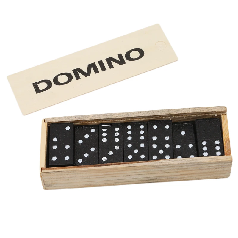 28Pcs/set Wooden Black Domino Board Box Games Toys Traditional Funny Games Learning Educational Puzzle Toy For Children Gifts|Blocks| - AliExpress