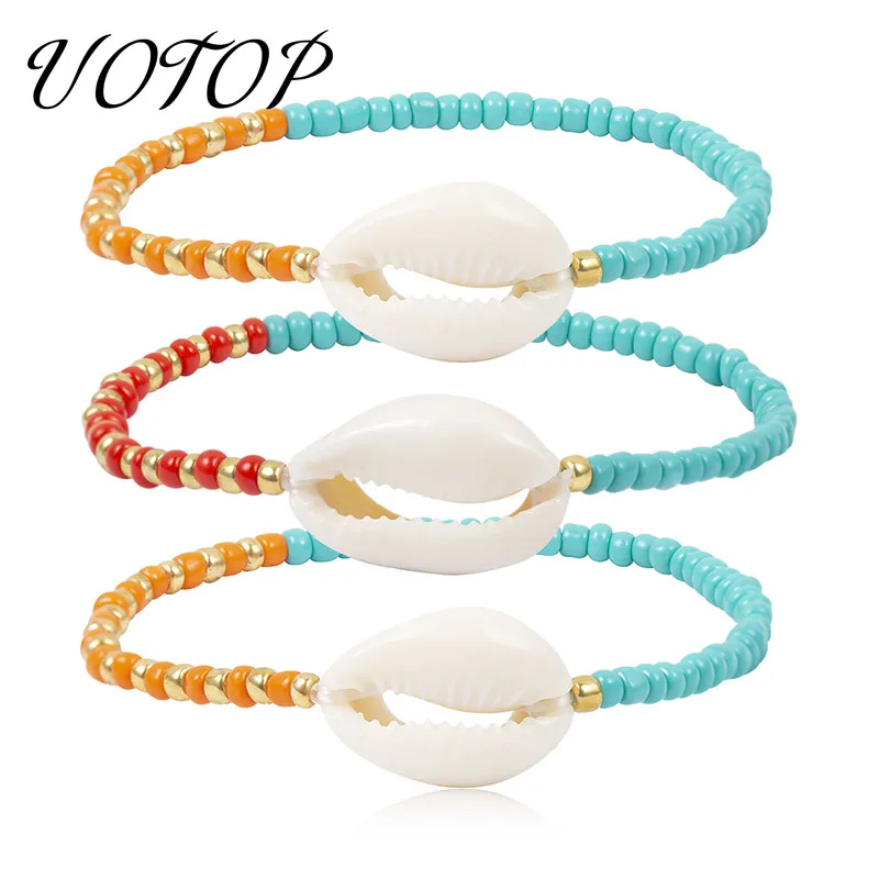 

UOTOP 3pcs/set New Natural Cowrie Shell Bracelet Coquillage Handmade Boho Beads Bracelets for Women Pulseras Mujer Moda 2019
