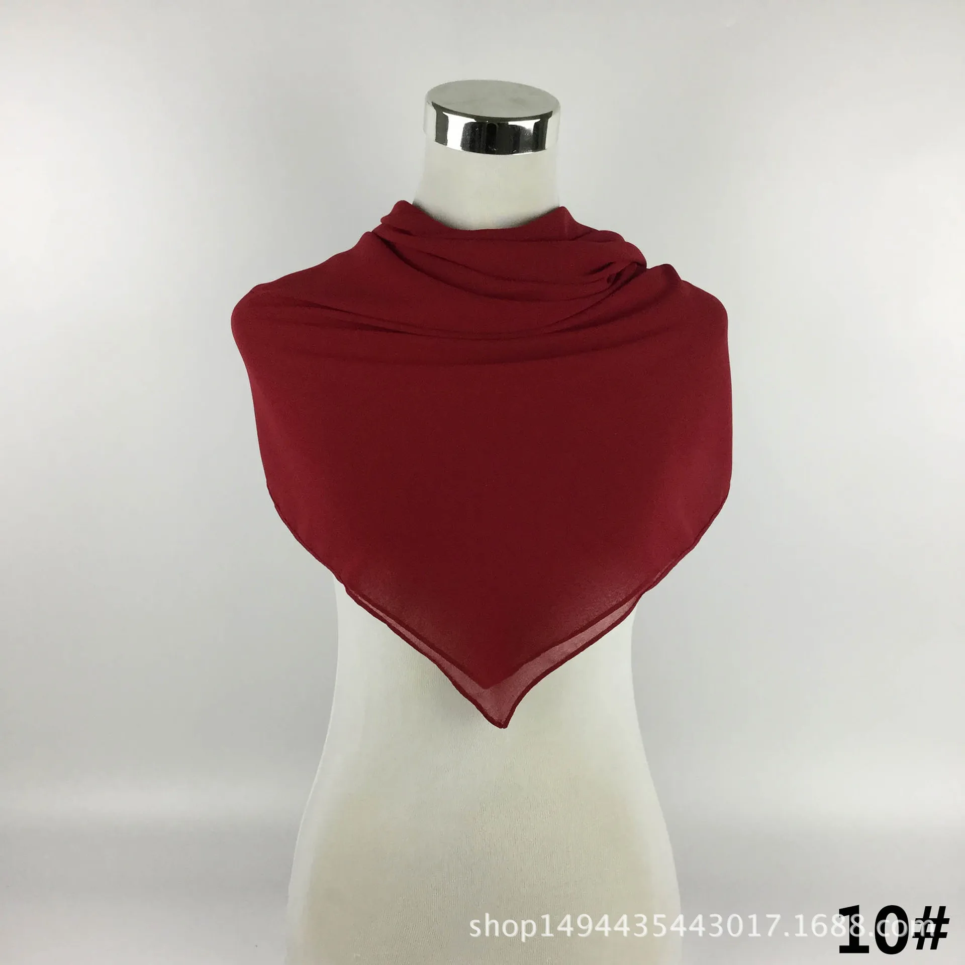 Summer New Style Ultra Large Chiffon Kerchief Solid Color Super Soft Chiffon Flexible Magic Silk Scarves Air Conditioner Shawl W