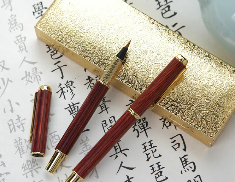 Мягкая ручка для волос, стильная каллиграфия, небольшая обычная для письма, каллиграфия, кисть из меха ласки для начинающих, специальная практика, авторучка