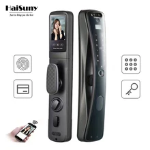

Haisuny 2021 New Smart Lock Automatic Fingerprint Lock Password Electronic Lock APP Camera Electronic Lock Home Smart Door Lock