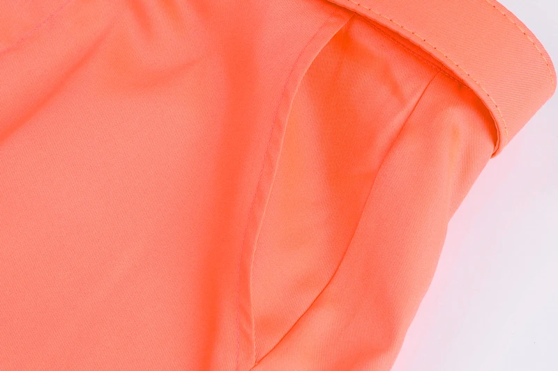 Chicology женское повседневный комплект неоновое кроп Топ женский пояс с высокой талией с карманами мини-юбка летнее летний лето осень осеннее 2 комплект из двух предметов одежда