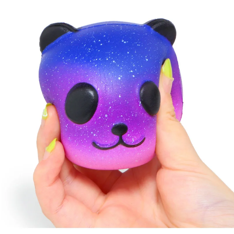 Мягкий Красочный Galaxy Panda милый медленно поднимающийся снятие стресса мягкая сжимающая игрушка ПУ забавная игрушка