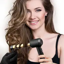 Керамический турмалин золото Плойка для завивки волос быстрая температура тепла 140-430F светодиодный дисплей салон кудрявый инструмент для укладки