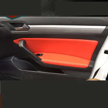 

8PCS/SET Microfibre Leather Interior Doors Panel Trim Decorated Cover For Volkswagen VW Lamando RHD Valid CAB076