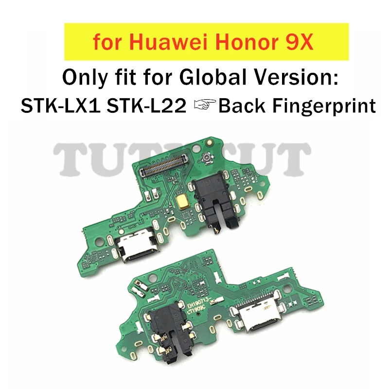화웨이 Honor 9X 글로벌 STK LX1 USB 충전기 독 연결 이어폰 연결 충전 플렉스 케이블 수리 예비 부품|휴대폰 유동 ...
