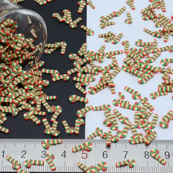 

100g/lot Polymer Clay Christmas Cane Sprinkles Lovely confetti for Crafts Making, DIY