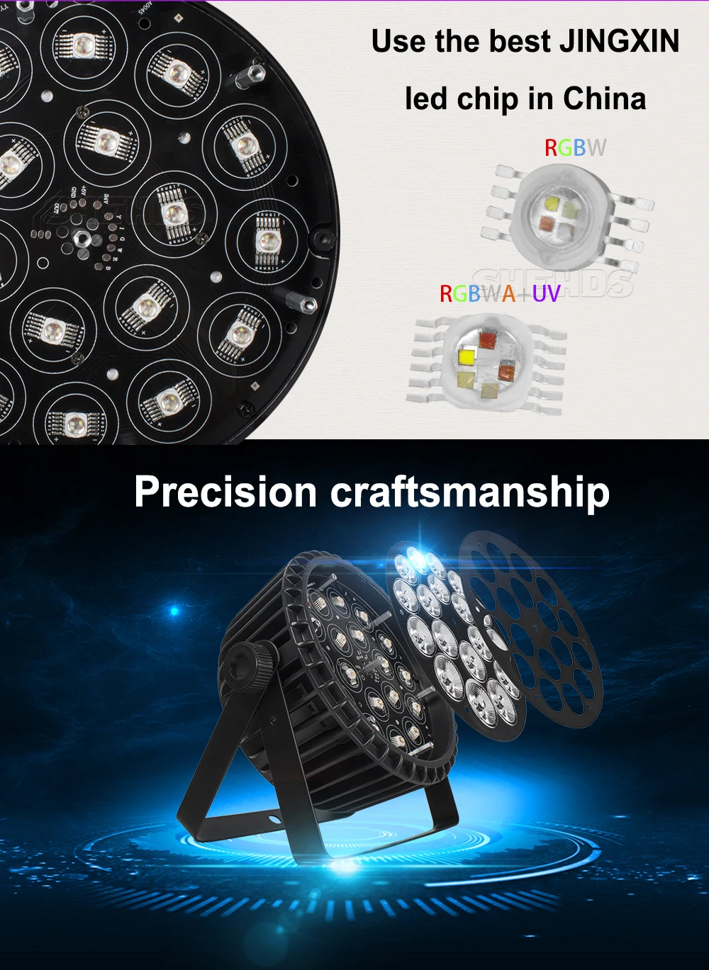 1 шт. 24x18 Вт RGBWA UV Led Par Светильник ing 6в1 DMX алюминий 24x12 Вт 4в1 DJ диско Эффект мытья 18x18 Вт профессиональный сценический светильник 18x12 Вт