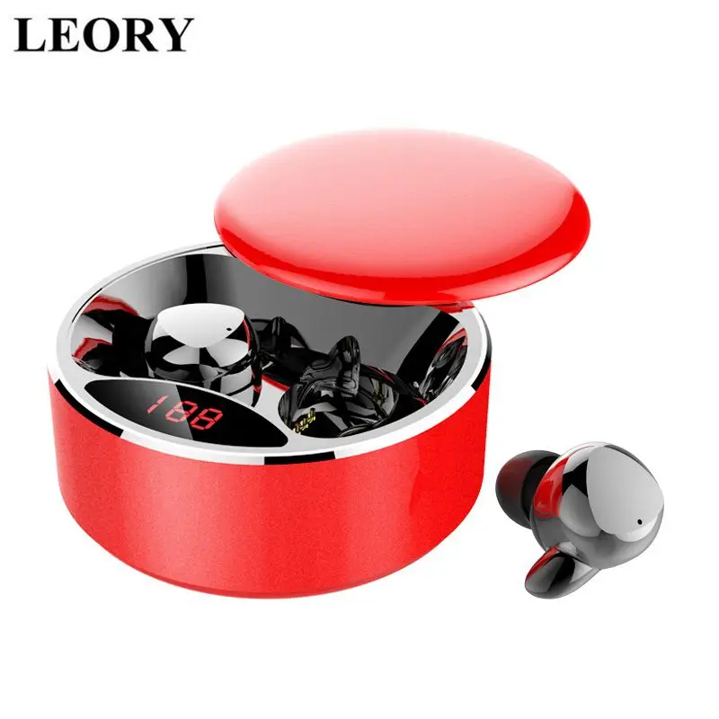 LEORY X30 TWS bluetooth 5,0 наушники с сенсорным управлением светодиодный дисплей 6D стерео беспроводной/type-C зарядный чехол гарнитура с микрофоном