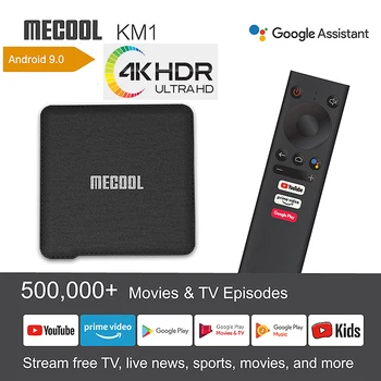 

KM1 Android TV Box Android 7.1 RK3328 Quad Core 4GB 32GB Media Player 2.4G/5G Dual Wifi H.265 Smarters Set Top Box