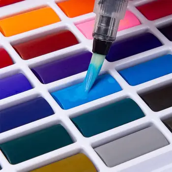 

Children Solid Watercolor Set Students Sketch Paint Drawing Pigment Perfect for Mixing and Blending